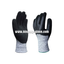 13G Hppe Liner Anti-Cut Nitrile Double Dipped Glove-5049